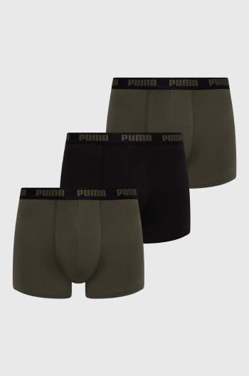 Boxerky Puma 3-pack pánské, zelená barva, 938327