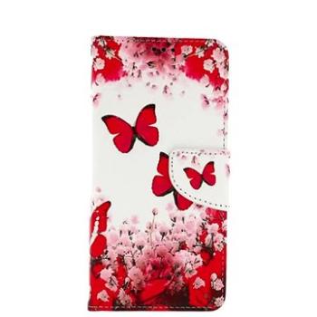 TopQ Samsung A52 knížkové Růžoví motýlci 57700 (Sun-57700)