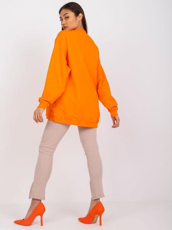 ORANŽOVÁ MIKINA TWIST  SE STOJÁČKEM -RV-BL-5185.79P-ORANGE Velikost: L/XL