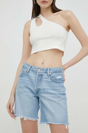 Džínové šortky Levi's dámské, hladké, medium waist