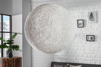 Závěsná lampa FUNAFUTI 45 cm Dekorhome Bílá