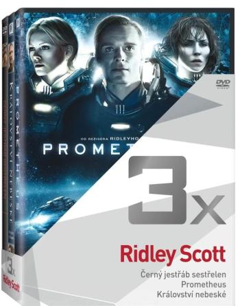 3x Ridley Scott (Černý jestřáb sestřelen, Prometheus, Království nebeské) - kolekce (3 DVD)