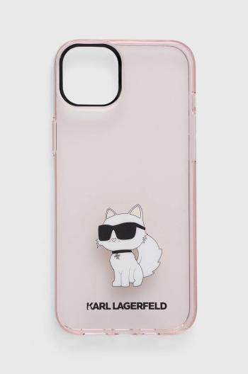 Obal na telefon Karl Lagerfeld iPhone 14 Plus 6,7'' růžová barva