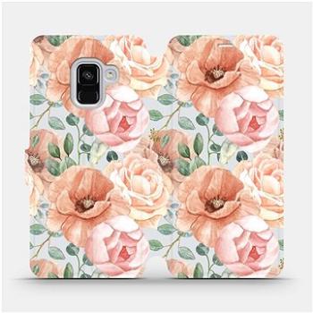 Flip pouzdro na mobil Samsung Galaxy A8 2018 - MP02S Pastelové květy (5903516758715)