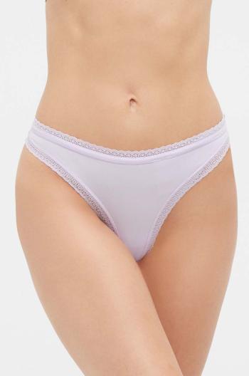 Tanga Calvin Klein Underwear fialová barva, 000QD3763E