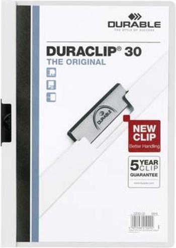 Durable DURACLIP 30 - 2200, 220002 složka s klipem DIN A4, bílá