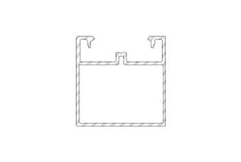 Podkladový hliníkový profil 9522, 50x50x6000 mm, TWINSON