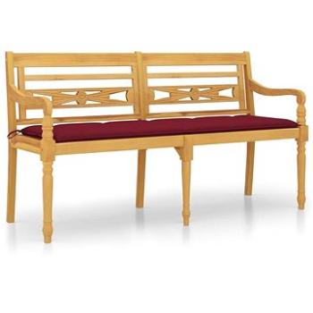 SHUMEE Lavice Batavia s vínovou poduškou 150 cm teak 3100850 (3100850)