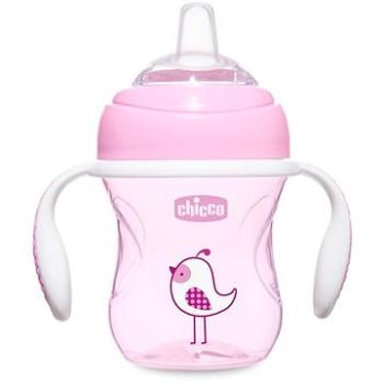 Chicco hrneček učící Transition s držadly 200 ml, růžový, 4 m+ (8058664069972)