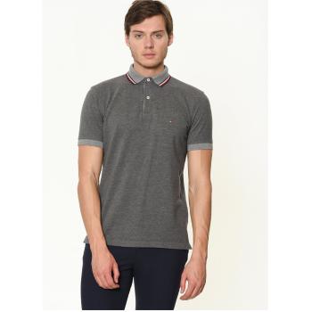 Tommy Hilfiger pánské šedé polo Oxford - M (056)