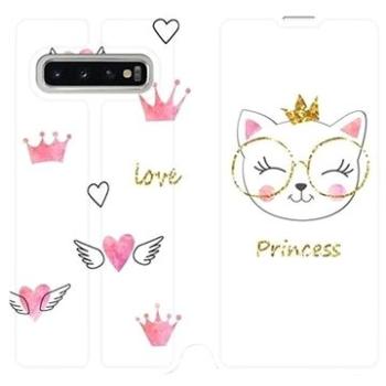 Flipové pouzdro na mobil Samsung Galaxy S10 - MH03S Kočička princess (5903226811946)