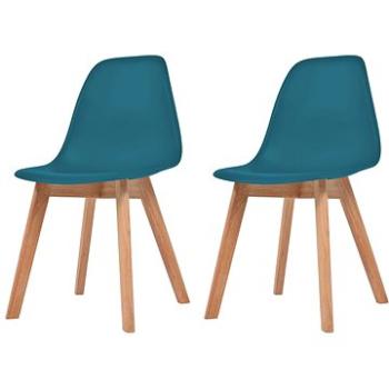 Jídelní židle 2 ks tyrkysové plast (244780)