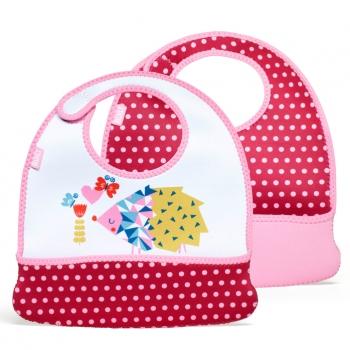 Built Toddler Bib Baby Pink Mini Dots