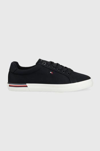 Tenisky Tommy Hilfiger ESSENTIAL STRIPES SNEAKER dámské, tmavomodrá barva, FW0FW06954