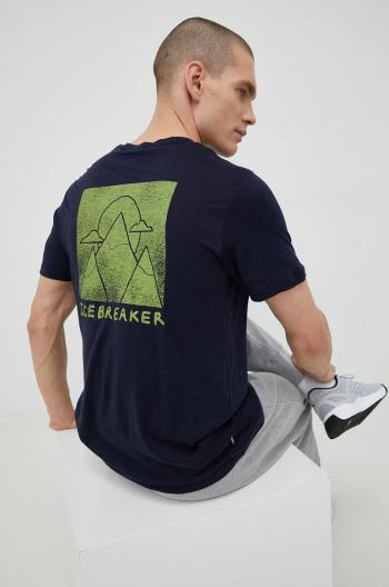 Sportovní triko Icebreaker Tech Lite Ii tmavomodrá barva, s potiskem