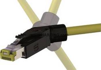 Sada propojky RJ45 Harting 09 45 151 1561, IP20, zástrčka zahnutá, černá