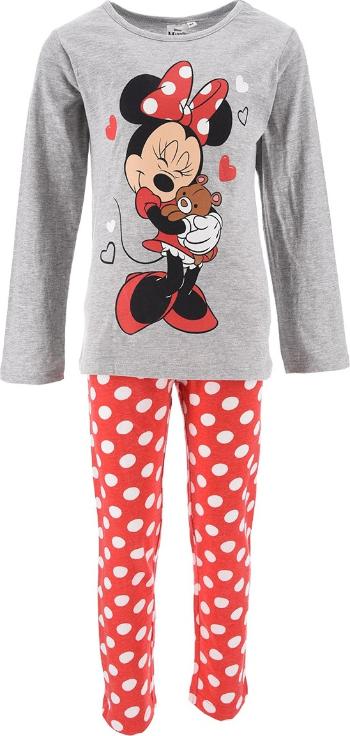 ŠEDO-ČERVENÉ DÍVČÍ PYŽAMO DISNEY MINNIE MOUSE Velikost: 116