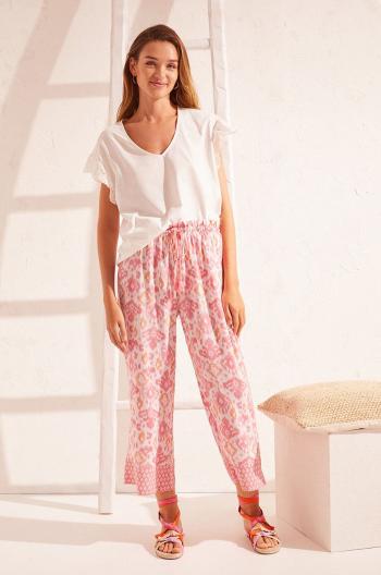 Pyžamové tričko women'secret Mix & Match bílá barva, bavlněné