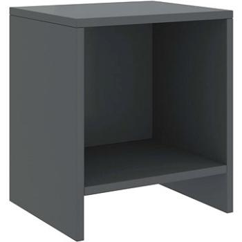 Noční stolek tmavě šedý 35 × 30 × 40 cm masivní borové dřevo (322238)