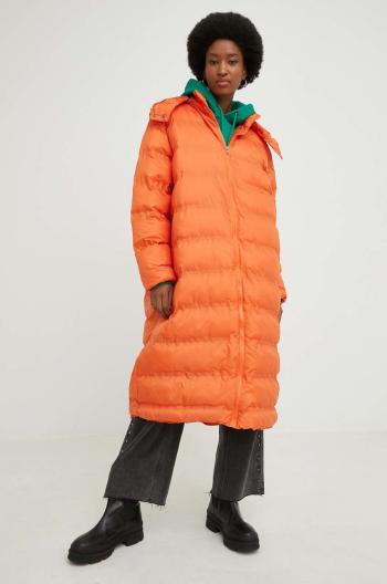 Bunda Answear Lab dámská, oranžová barva, zimní, oversize