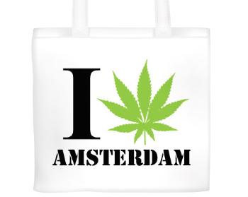 Plátěná nákupní taška I Love Amsterdam