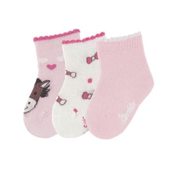 Sterntaler Dětské ponožky 3-pack Pony pink
