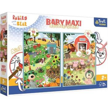 Trefl Oboustranné puzzle Treflíci na statku baby maxi 2x10 dílků (43000)