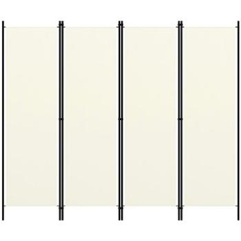 4dílný paraván krémově bílý 200 x 180 cm  (320719)