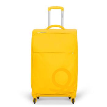 United Colors of Benetton Látkový cestovní kufr Blow M 65 l - žlutá
