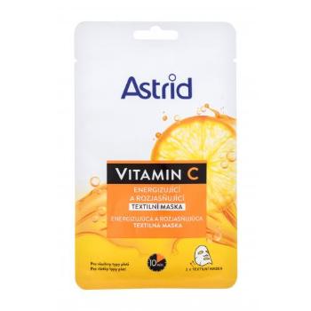 Astrid Vitamin C Tissue Mask 1 ks pleťová maska pro ženy na všechny typy pleti; na rozjasnění pleti; na dehydratovanou pleť; na unavenou pleť