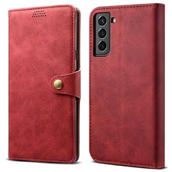 Lenuo Leather flipové pouzdro pro Samsung Galaxy S22 5G, červená (348211)