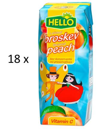 Hello Mini broskev 18 x 250 ml