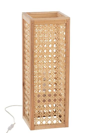 Přírodní bambusová stolní lampa Rectan - 23*23*65cm 92267