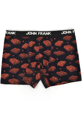 Pánské boxerky John Frank JFBD324 - CHOCOLATE M Černá