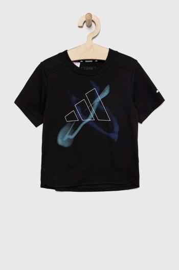 Dětské tričko adidas B HIIT GFX černá barva, s potiskem