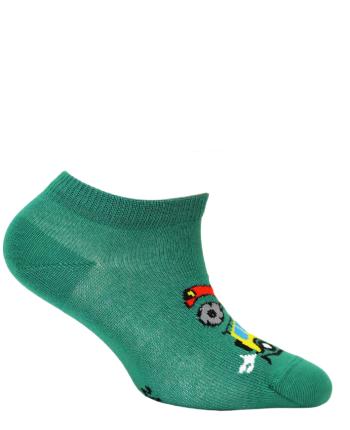 Chlapecké kotníkové ponožky WOLA AUTA zelené Velikost: 21-23