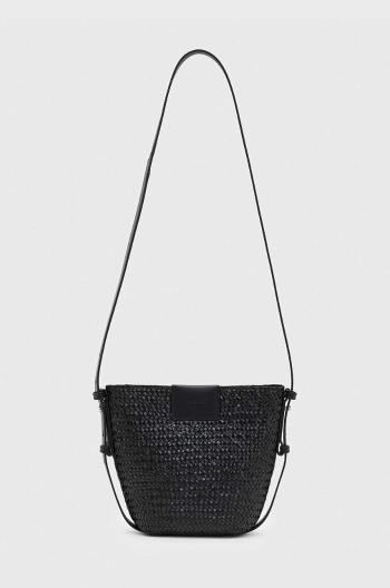 Kabelka AllSaints EBRO STRAW CROSSBODY černá barva, WB580Y