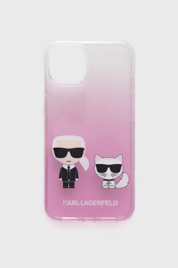 Obal na telefon Karl Lagerfeld růžová barva