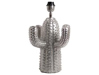 Stříbrná kovová stolní noha k lampě Cactus  -Ø 24*34 cm/ E27 001-17-2195-S