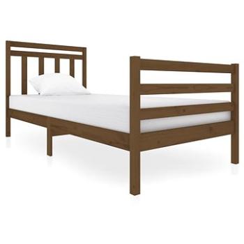 Rám postele medově hnědý masivní dřevo 90 × 200 cm, 3100642 (3100642)