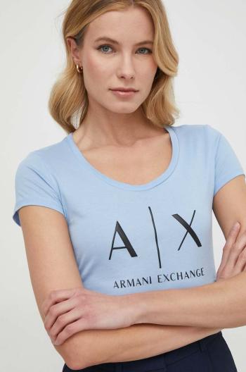 Bavlněné tričko Armani Exchange bílá barva, 8NYT70 YJ16Z NOS