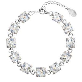 EVOLUTION GROUP CZ Stříbrný náramek s krystaly Crystals from Swarovski® Light Sapphire - 33047.3