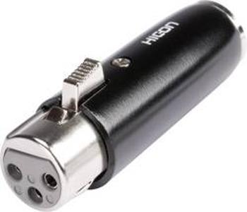 XLR zásuvka / mini XLR zástrčka Hicon HI-X3MX3-FM, adaptér rovný, černá