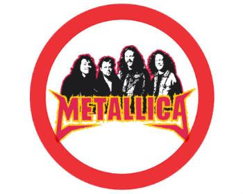 Samolepky zákaz - 5ks Metallica