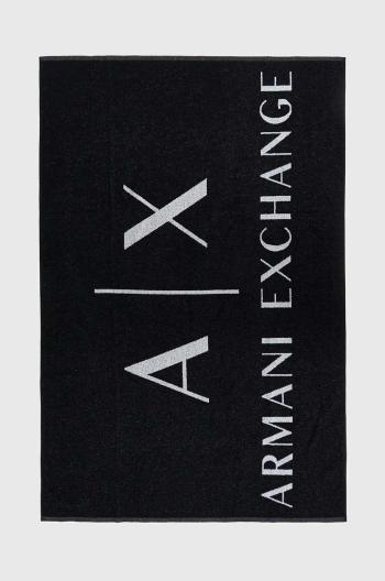 Ručník Armani Exchange černá barva