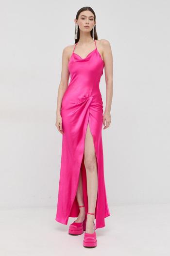 Šaty Pinko fialová barva, maxi
