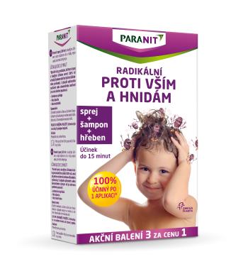 Paranit Radikální sprej 100 ml + hřeben + šampon 100ml ZDARMA