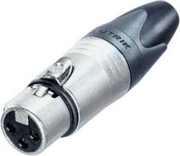 XLR kabelová zásuvka Neutrik NC3FXX, rovná, 3pól., 3,5 - 8 mm, stříbrná