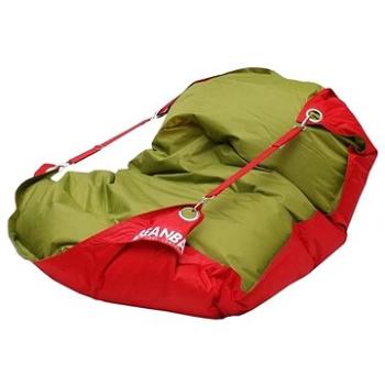 BeanBag Sedací pytel 189×140 duo scarlet rose - green frog (BB189×140-scarletrose-greenfrog)