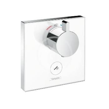 HANSGROHE Shower Select Glass Termostat pod omítku Highflow pro 1 spotřebič a 1 dodatečný výstup, bílá/chrom 15735400